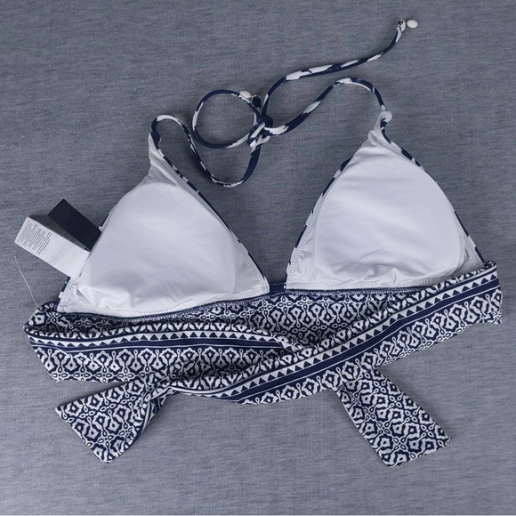 🎅🏻 3/$50 👯♀️Host Pick⚡️La Blanca Changing Tides Banded Halter Triangle Top - Picture 5 of 10